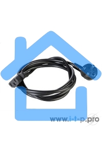 Шнур питания с заземлением IEC 60320 C13/EU-Schuko, 10А/250В (3x1,0), длина 5 м. (R-10-Cord-C13-S-5)