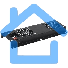 Вентиляторная панельITK с выключателем 2 модуля черная