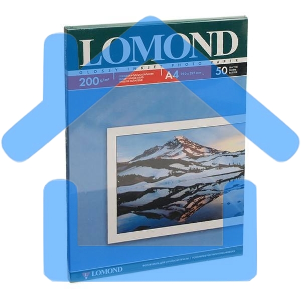 Фотобумага LOMOND Одностороняя Глянцевая, 200г/м2, A4 (21X29,7)/50л. для струйной печати