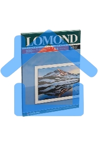 Фотобумага LOMOND Одностороняя Глянцевая, 200г/м2, A4 (21X29,7)/50л. для струйной печати