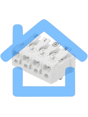 Клемма пружинная соединительная КСП 4-полюсная с монтажными ножками (50 шт./уп.) Rexant