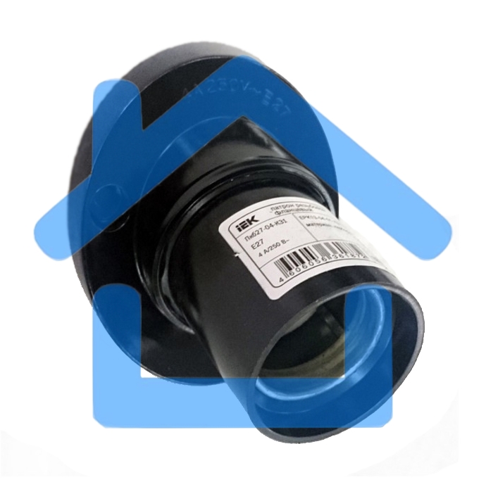 Патрон угловой настенный карболитовый IEK EPK13-04-02-K01 Пкб27-04-К31 Е27, черный, индивидуальный пакет