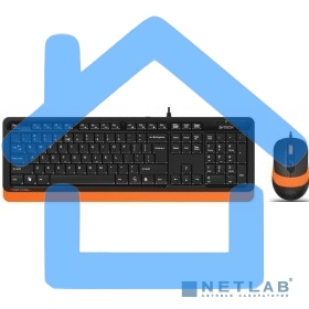 Клавиатура + мышь A4Tech Fstyler F1010 клав:черный/оранжевый мышь:черный/оранжевый USB Multimedia
