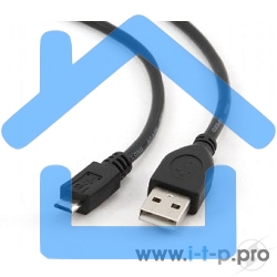 Кабель Gembird/Cablexpert CCP-mUSB2-AMBM-0.5M Кабель USB 2.0 Pro, AM/microBM 5P, 0.5м, экран, черный, пакет