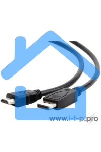 Кабель DisplayPort-HDMI Gembird/Cablexpert 1,8м, 20M/19M, черный, экран, пакет (CC-DP-HDMI-6)