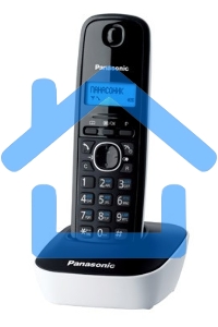 Телефон беспроводной (DECT) Panasonic KX-TG1611RUW (белый) АОН, Caller ID,12 мелодий звонка,подсветка дисплея,поиск трубки