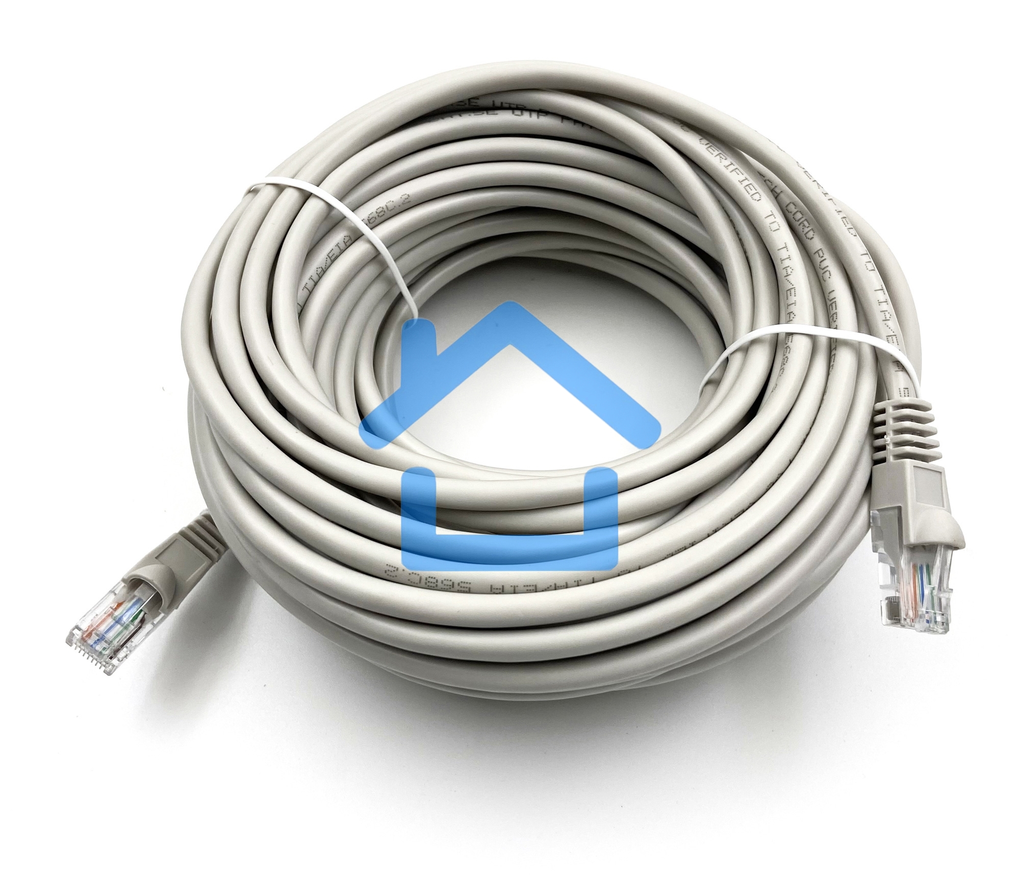Патч-корд Buro UTP cat5E 20м серый RJ-45 (m)-RJ-45 (m)