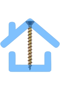 Саморез оконный KRANZ острый, 4.1х40, желтый цинк, короб (500 шт./уп.)