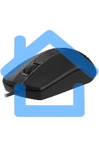 Мышь проводная A4Tech OP-330S черный, 1200 dpi, USB, кнопки - 3