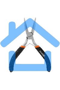 Длинногубцы Mini, 130 мм, никелированные, изогнутые, авторазжим Sparta