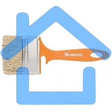 Кисть флейцевая Matrix для фасадных работ, 70х12 мм, натуральная щетина, пластиковая рукоятка 83391