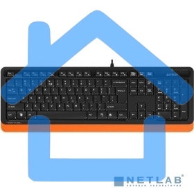 Клавиатура + мышь A4Tech Fstyler F1010 клав:черный/оранжевый мышь:черный/оранжевый USB Multimedia