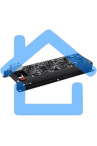 Вентиляторная панель с выключателем и термостатом 3 модуля черная Вентиляторная панель с выключателем и термостатом 3 модуля черная