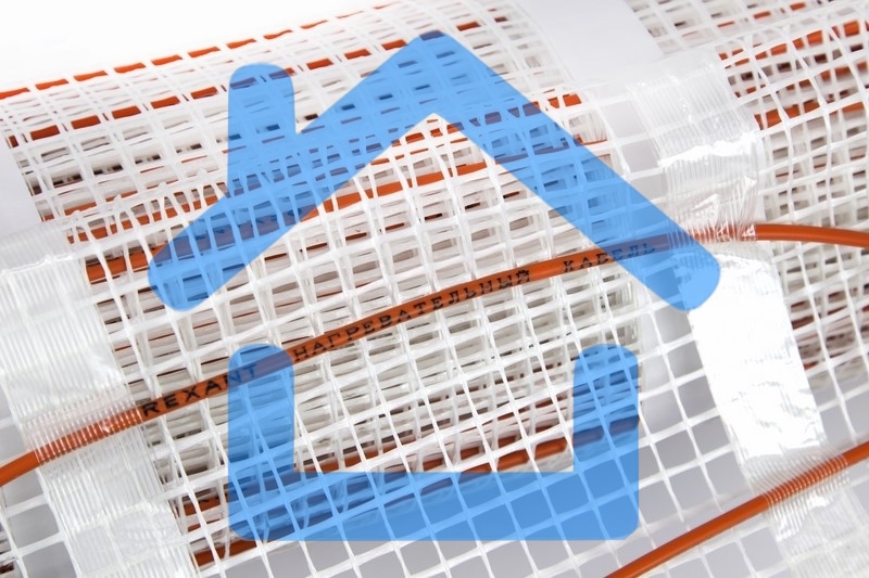 Теплый пол (нагревательный мат) Rexant Extra, площадь10,0 м2 (0,5 х 20,0 метров),1600Вт, (двух жильный)