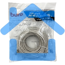 Патч-корд Buro UTP cat5E 20м серый RJ-45 (m)-RJ-45 (m)