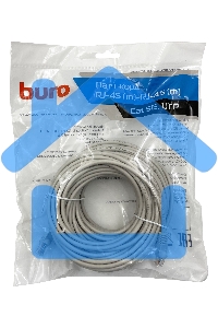 Патч-корд Buro UTP cat5E 20м серый RJ-45 (m)-RJ-45 (m)