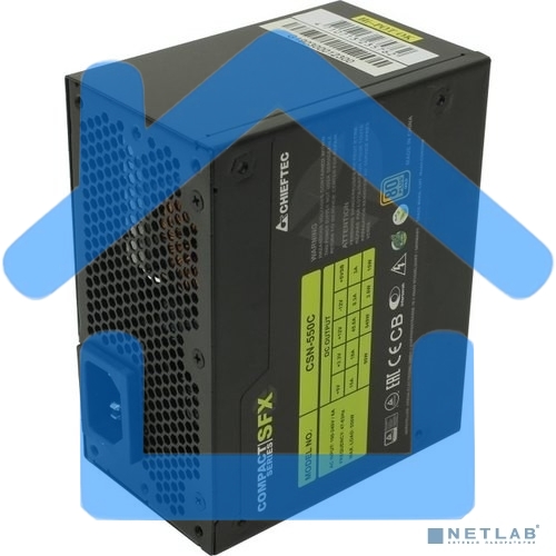 Блок питания Chieftec Compact CSN-550C Retail, 550Вт, 80 PLUS Gold, 80мм, модульный, черный