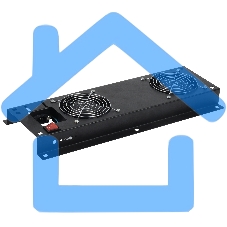 Вентиляторная панельITK с выключателем 2 модуля черная