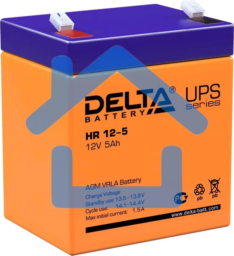 Батарея Delta HR 12-5 (12V, 5Ah)