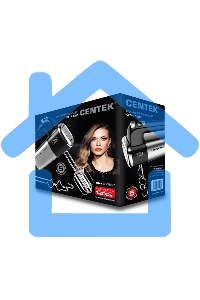 Миксер Centek CT-1120 черный/сталь 1200Вт, 5 скоростей+турбо, взбивание/замешивание