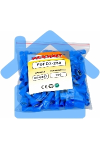 Клемма плоская полностью изолированная гнездо 6.6 мм 1.5-2.5 мм² (РППи-м 2.5-(6.3)) Rexant