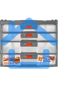 Органайзер Blocker Expert BR3789 4отд. серый/оранжевый (BR3789СРСВЦОР)