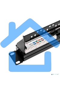 Панель коммутационная с кабельным органайзером 19