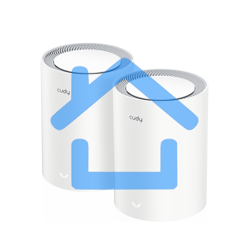 Бесшовный Mesh роутер Cudy M3000(2-PACK) AX3000 10/100/1000/2500BASE-T, белый (упак.:2шт)