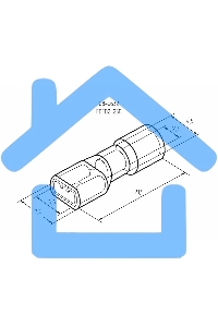 Клемма плоская полностью изолированная гнездо 6.6 мм 1.5-2.5 мм² (РППи-м 2.5-(6.3)) Rexant