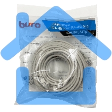 Патч-корд Buro UTP cat5E 15м серый RJ-45 (m)-RJ-45 (m)