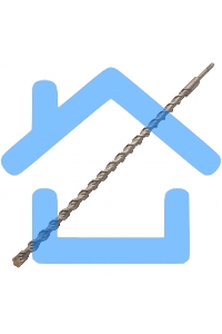 Бур по бетону Denzel двойная спираль, Cobalt W-tip, 22x600 мм, SDS PLUS