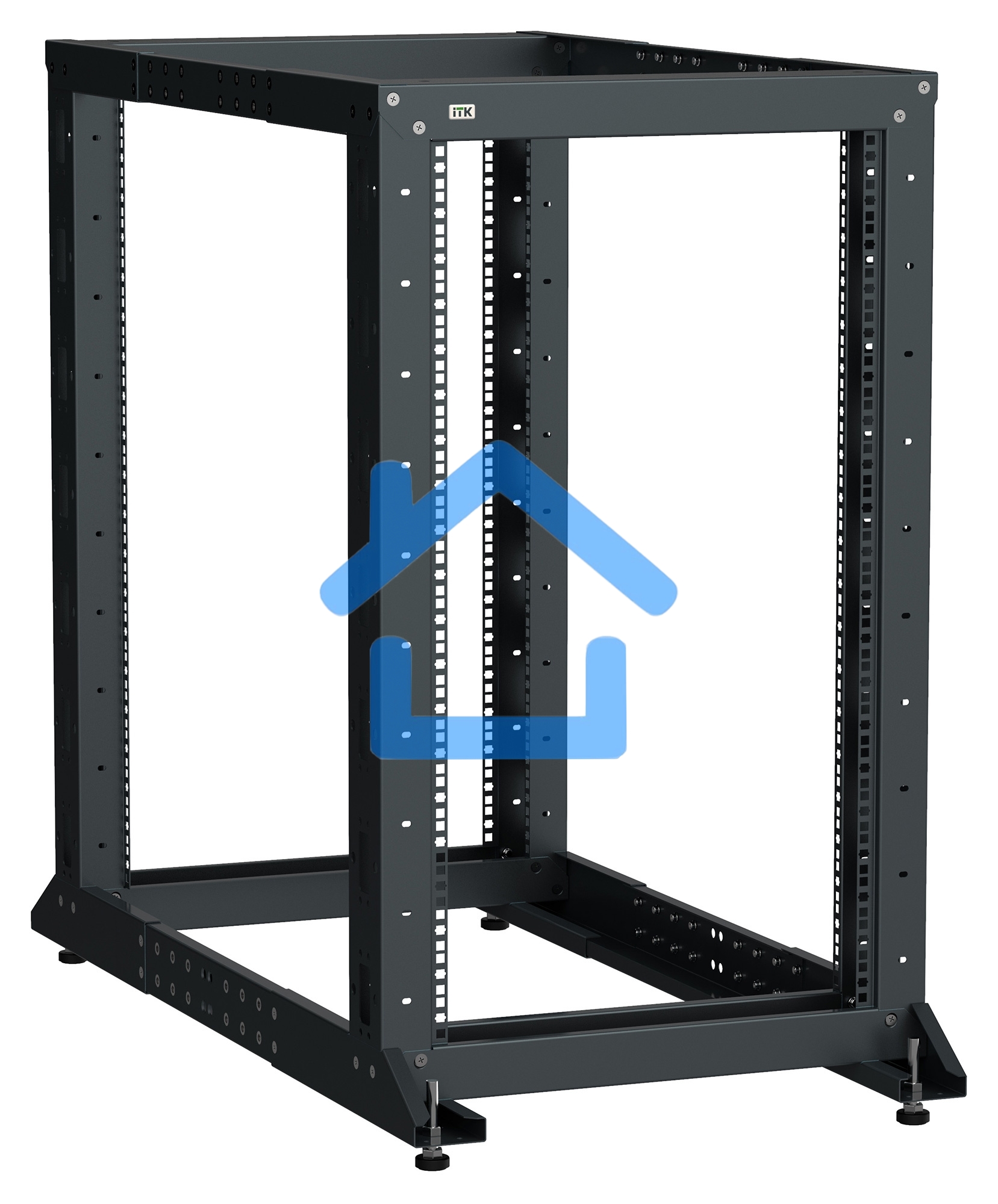 Стойка двухрамная ITK Linea LF05-24U61-2GM 24U 600ммX1000мм 700кг черный