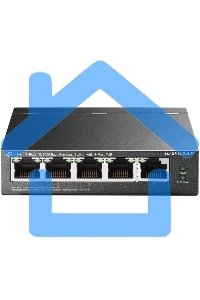 Коммутатор 5-Port 10/100Mbps Unmanaged Switch with 4-Port PoE, meta case, desktop mount, PoE budget 41W.