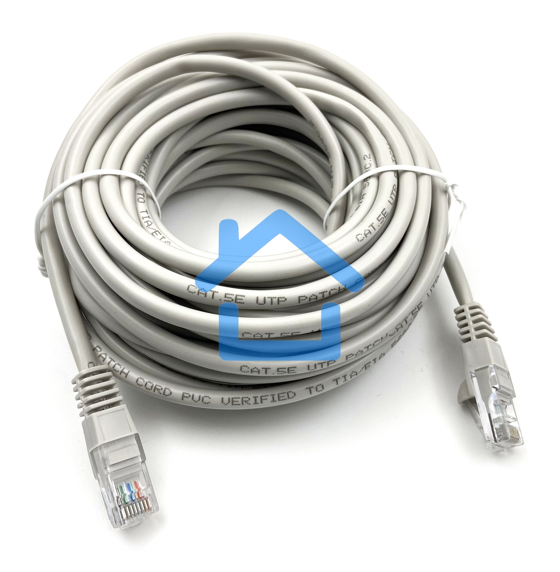 Патч-корд Buro UTP cat5E 10м серый RJ-45 (m)-RJ-45 (m)