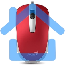 Мышь проводная Genius DX-120 красный, 1000 dpi, USB, кнопки - 3