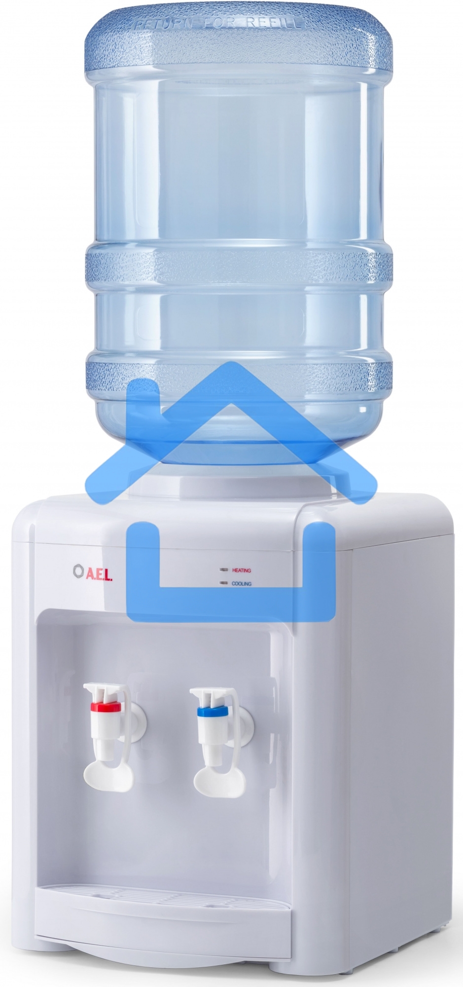 Кулер AEL TD-AEL-340 v.2 настольный электронный белый