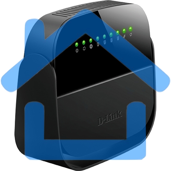 Роутер беспроводной D-Link DSL-2640U/R1A ADSL2+ черный ANNEX B