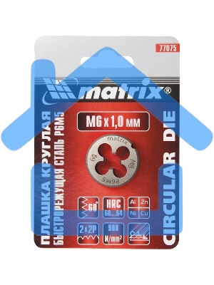 Плашка Matrix М12 х 1,75 мм, HSS