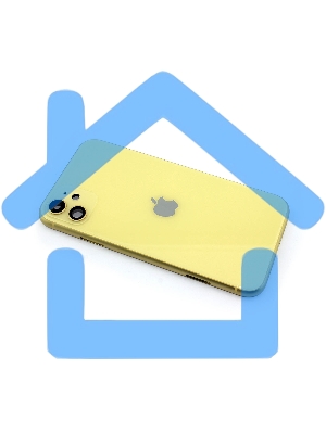 Задняя крышка (корпус) в сборе с рамкой для Apple iPhone 11 желтая