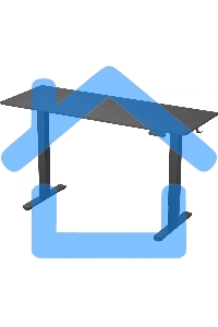 Стол для компьютера Cactus CS-EDL-BBK черный, столешница ДСП, каркас черный