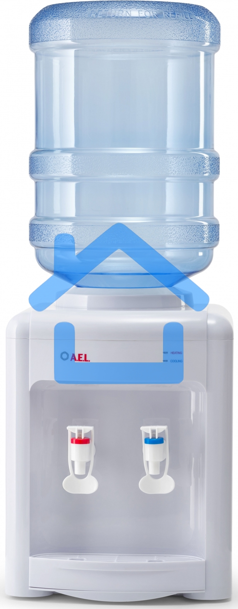 Кулер AEL TD-AEL-340 v.2 настольный электронный белый