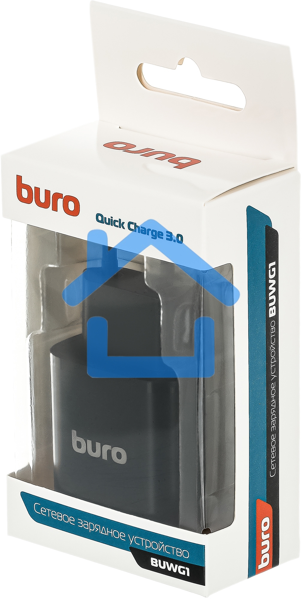 Сетевое зарядное устройство Buro BUWG1 3A QC черный