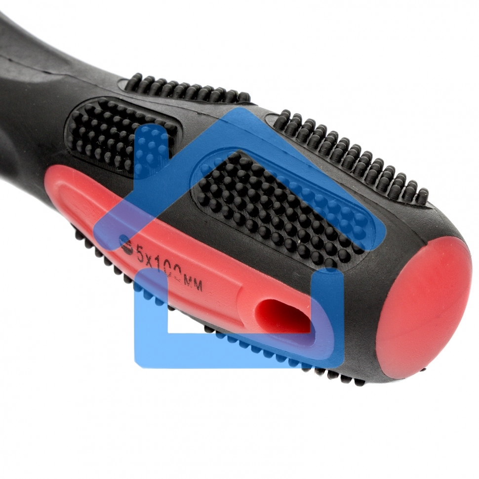 Отвертка Anti-Slip, SL5,0 х 100 мм, CrV, двухкомп. рукоятка Matrix