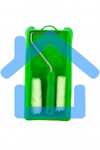 Малярный набор для работ по дереву: кювета 150 мм х 290 мм и мини-валик 110 мм Сибртех