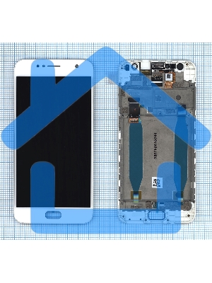 Дисплей для Asus ZenFone Live ZB553KL белый с рамкой