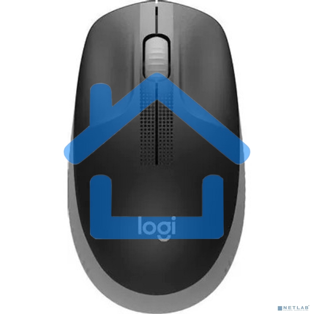 Мышь беспроводная Logitech M190 черный/серый, 1000 dpi, радиоканал, USB, кнопки - 3