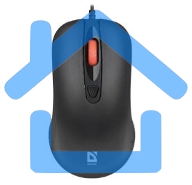 Мышь проводная Defender Omega MB-522 черный, 1600 dpi, USB, кнопки - 4