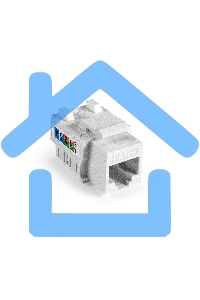 Модуль-вставка Keystone Jack RJ-45 ExeGate KJ-8P8C-U-C5e-90-110 (Кат.5e, неэкранированная, 90 градусов, IDC 110)