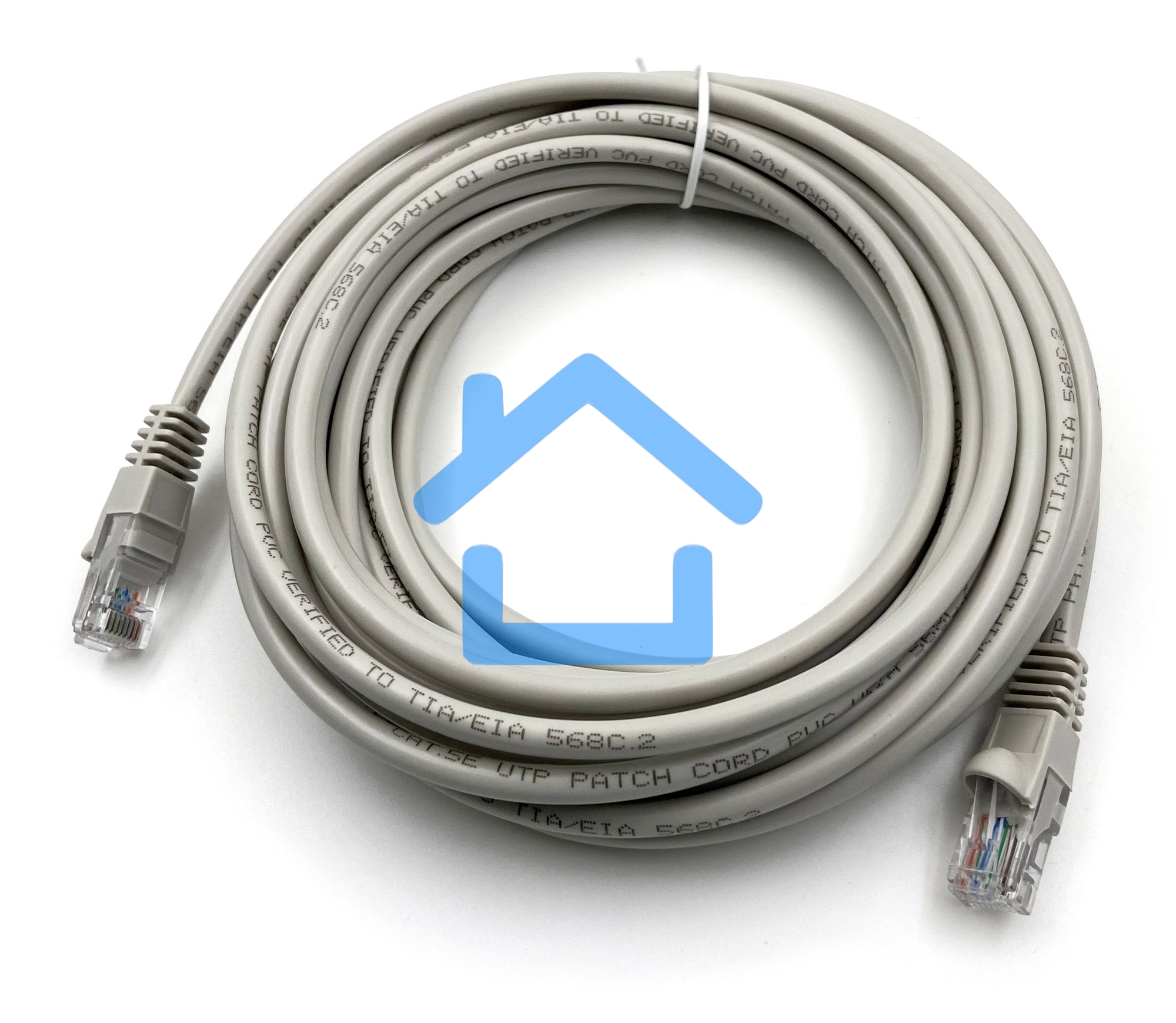 Патч-корд Buro UTP cat5E 7м серый RJ-45 (m)-RJ-45 (m)