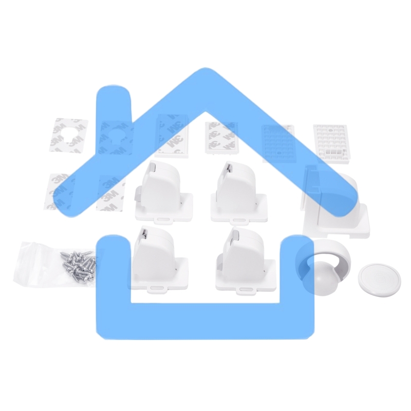 Внутренний магнитный замок блокиратор для выдвижных ящиков 4 шт. 